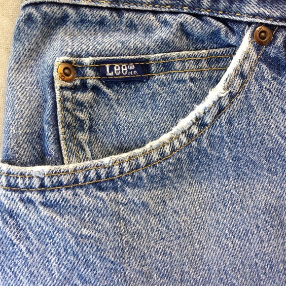 Vintage Lee Jeans Distressed Straight Leg 38 / 34 - Picture 10 of 16
